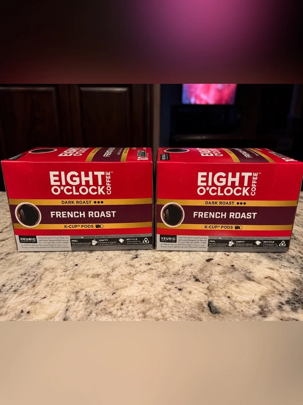 2 boxes 20 pods Keurig Eight O'Clock French Roast K-Cup Pods -